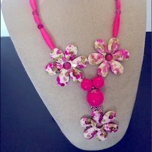 Attention getting very Elegant pink necklace set. One of a Kind hand crafted
